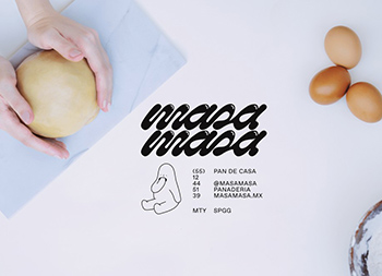 可爱的白色面团！Masa Masa面包店品牌视觉设计