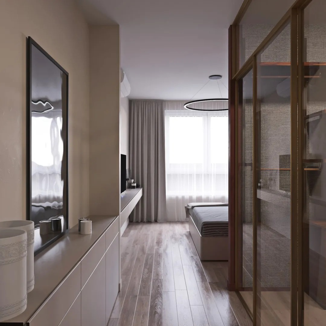淡雅极简，舒适配色，70平现代风格公寓设计