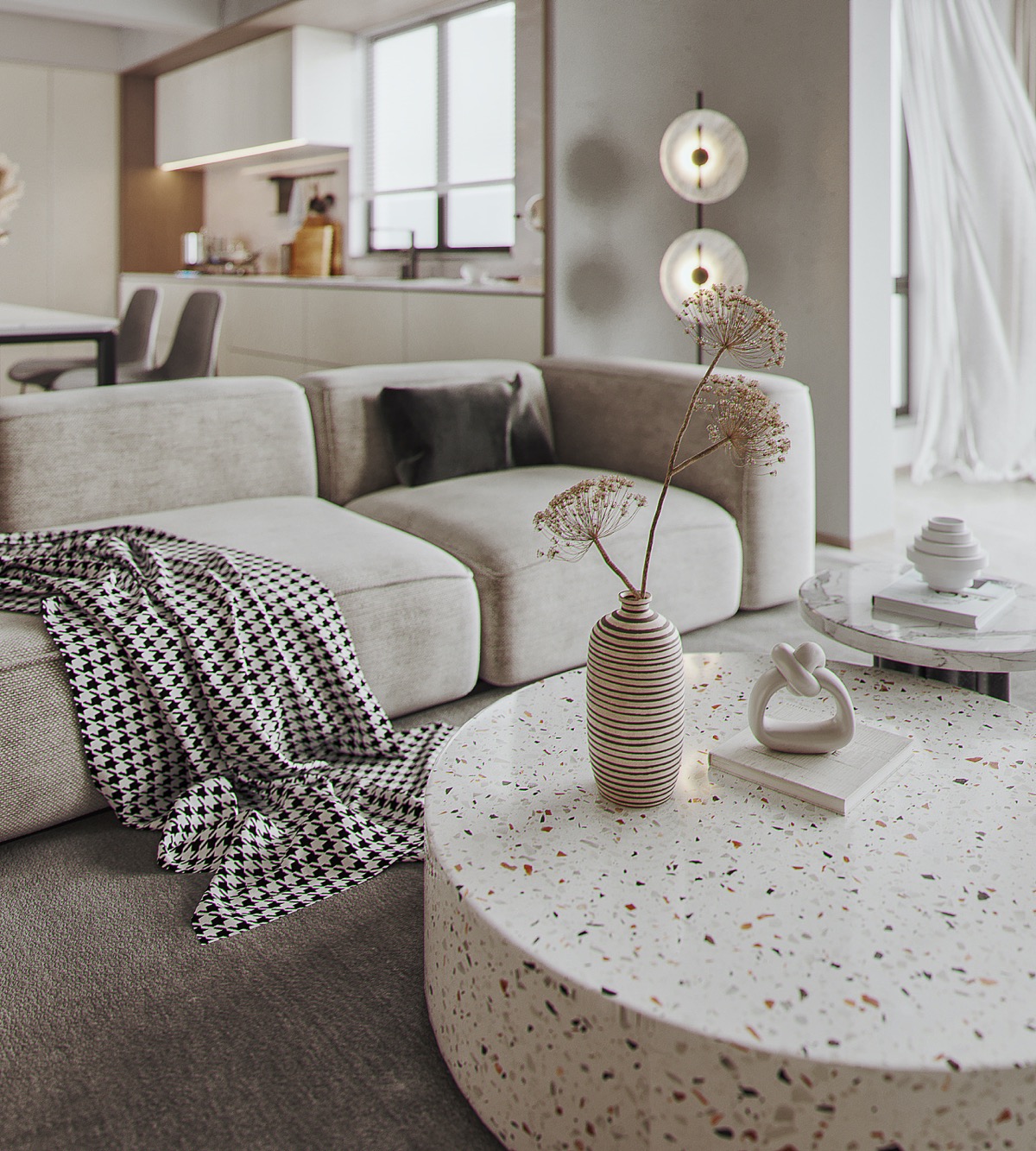 白色+木质，打造宁静时尚的现代家居空间