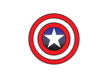 美国队长盾牌logo矢量图