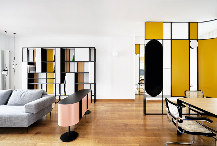空间色彩分割艺术，意大利Isole公寓设计