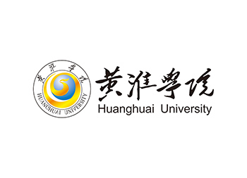 黄淮学院校徽标志矢量图