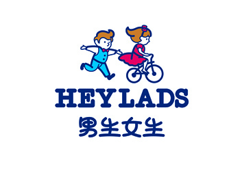 HEYLADS男生女生童装logo矢量图