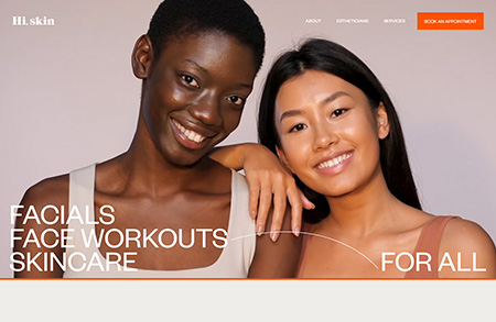 Hi,Skin護膚品牌網站設計