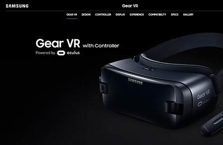 三星Gear VR产品网页设计