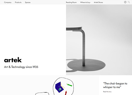 artek家具产品网站设计