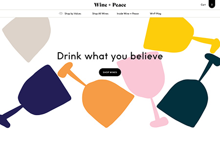 Wine + Peace葡萄酒在線購物網站設計