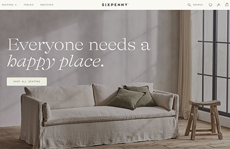 Sixpenny家具品牌网站设计