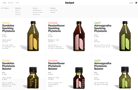 Herbert飲料網站設計