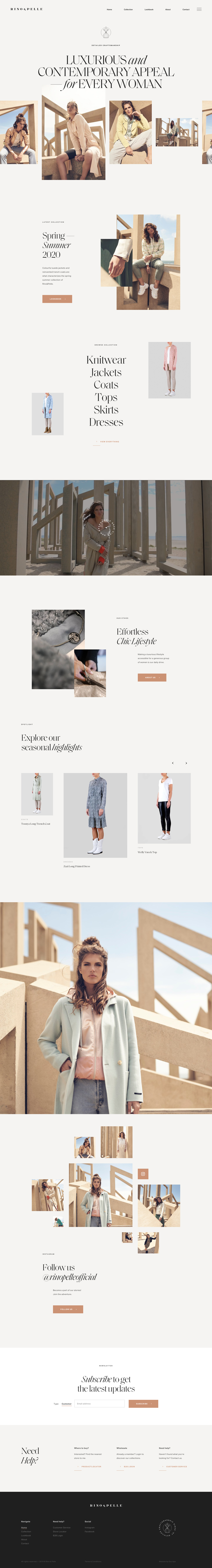 Rino & Pelle女装品牌网站设计