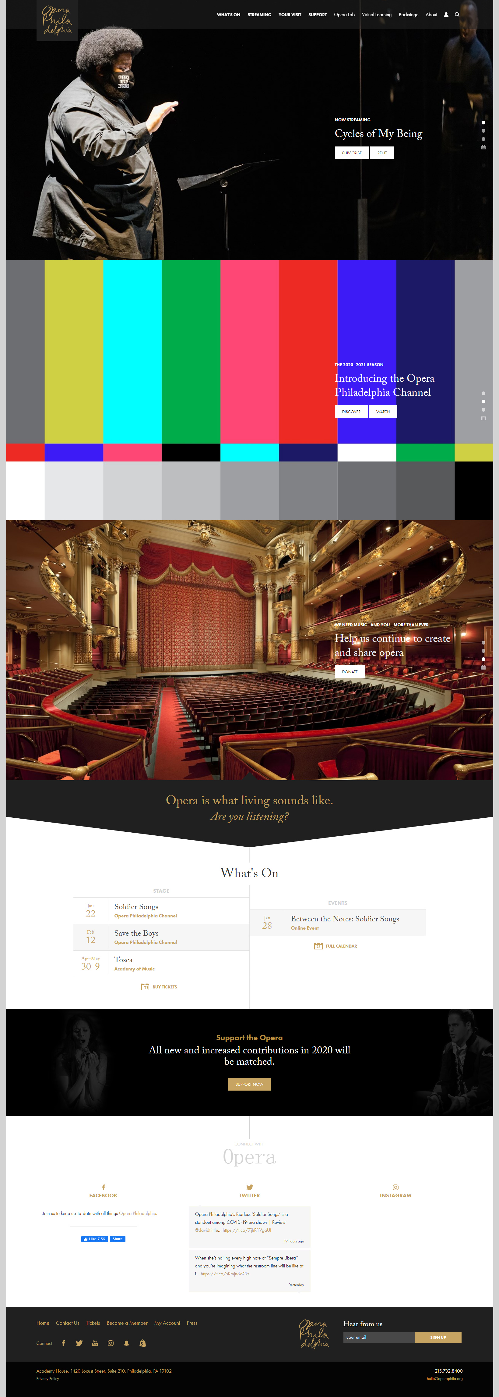 费城歌剧院网站设计
