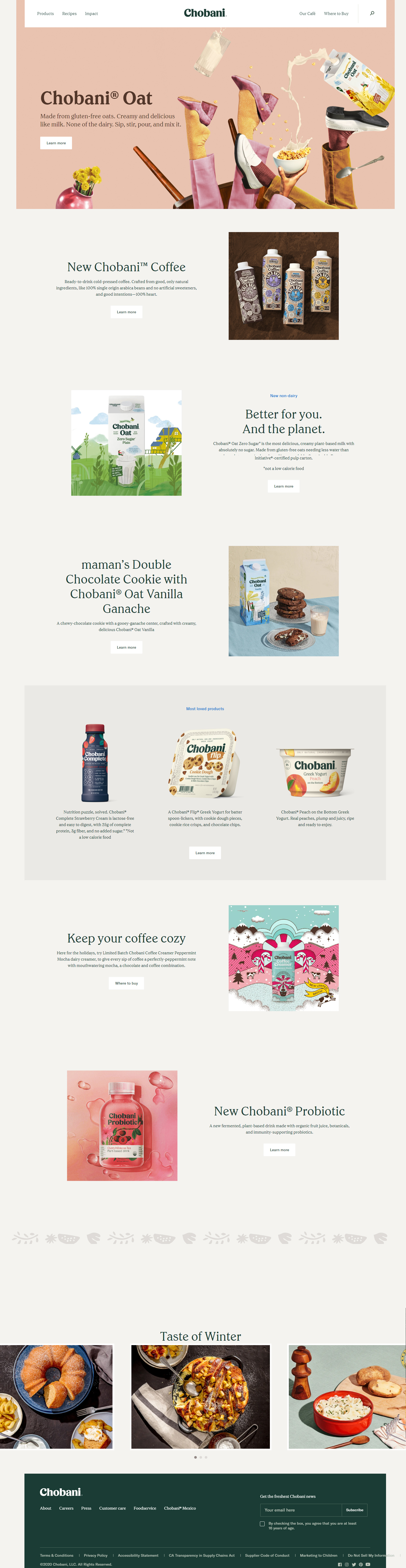 Chobani希腊酸奶网站设计