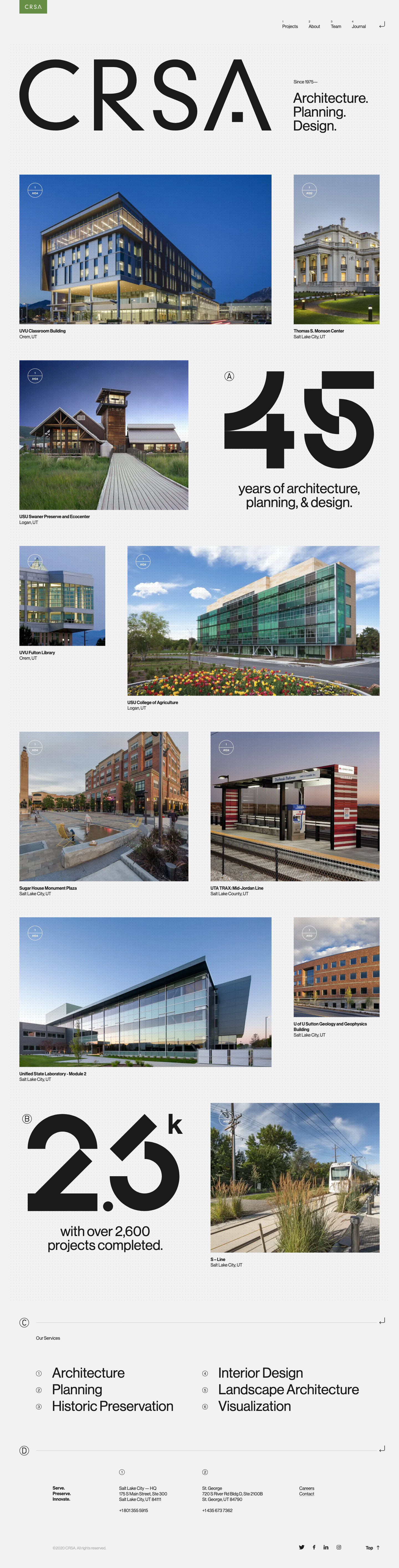 CRSA建筑设计公司网站设计