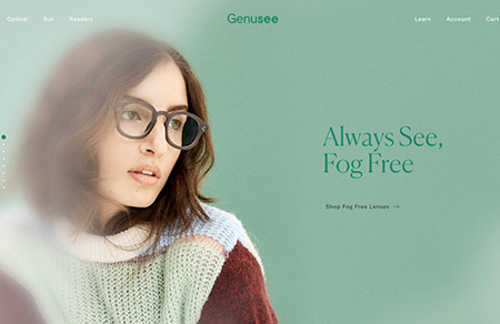 Genusee眼鏡網站設計