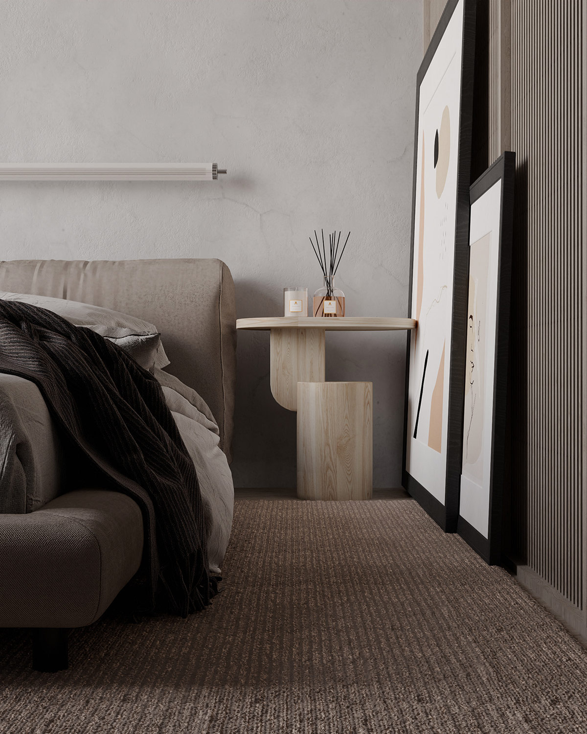 灰色+米色，营造舒适宁静的现代空间