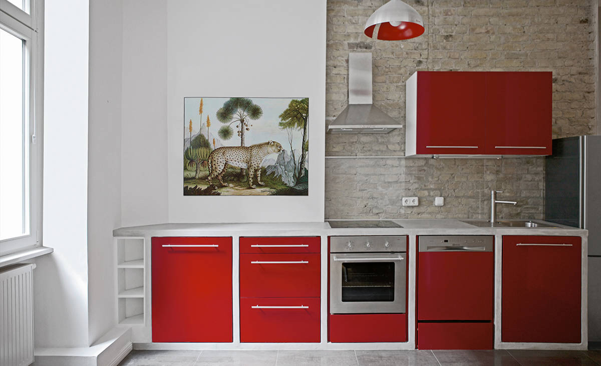 热情似火！51款惊艳的红色厨房设计