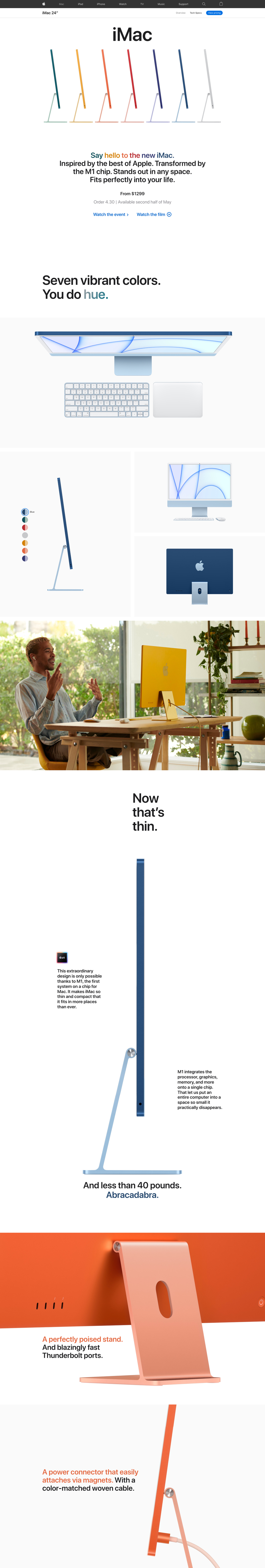 苹果24英寸iMac网页设计