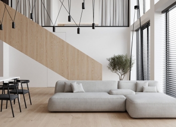 黑白灰+木質，營造現代舒適的家居空間