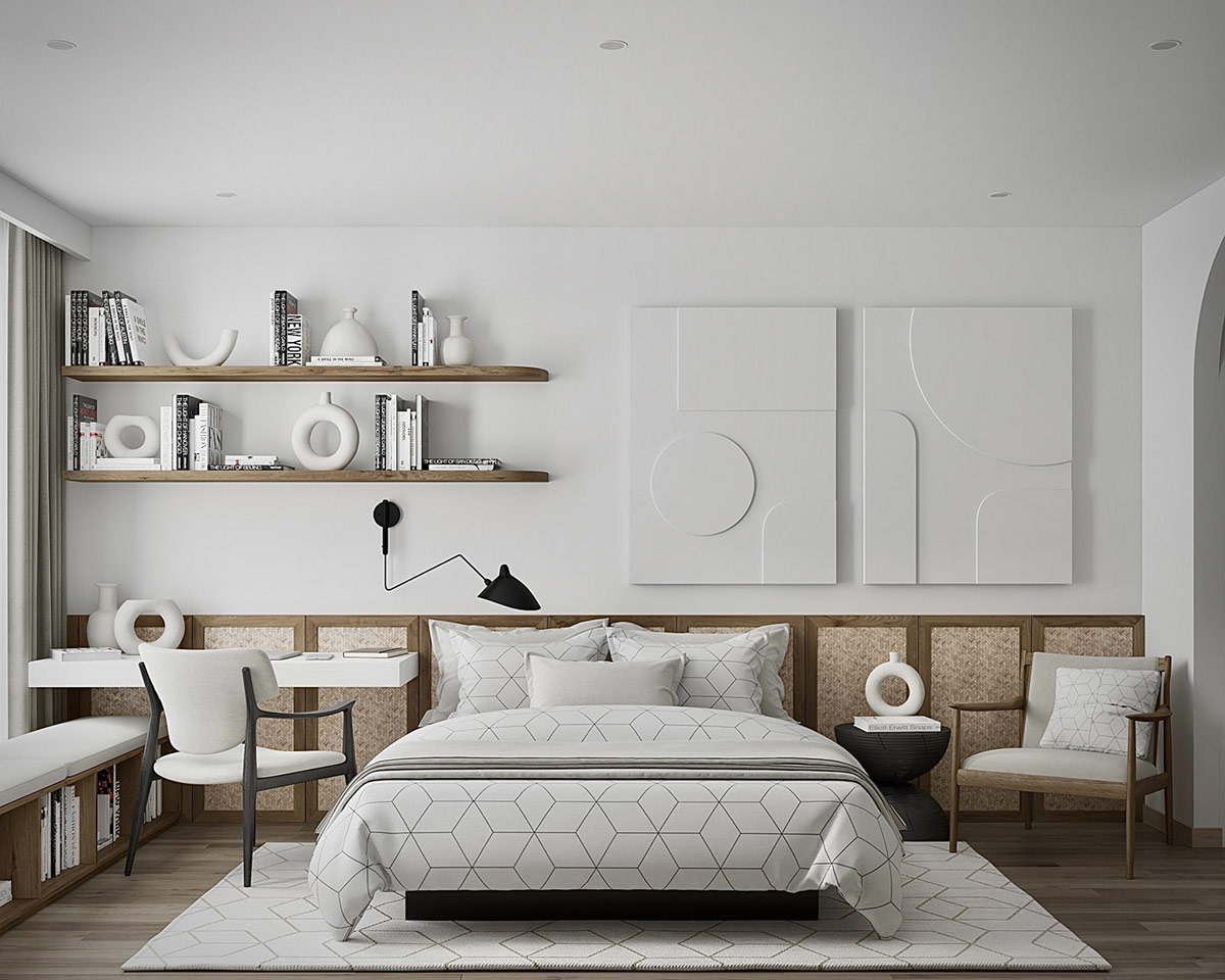 温暖的木色和清爽的白! 3间清新优雅的现代公寓设计