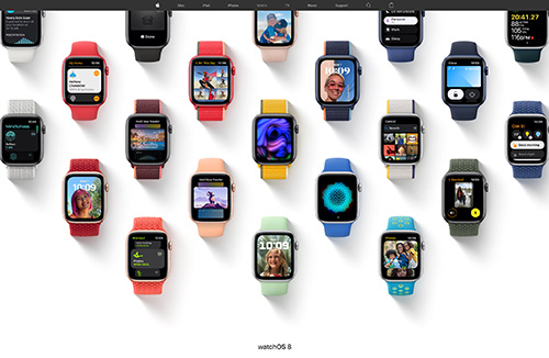 苹果手表watchOS 8预览版网页设计