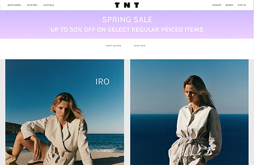 TNT fashion服飾購物網站設計