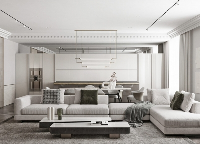 時尚淺灰色+清新白！低調奢華的家居空間