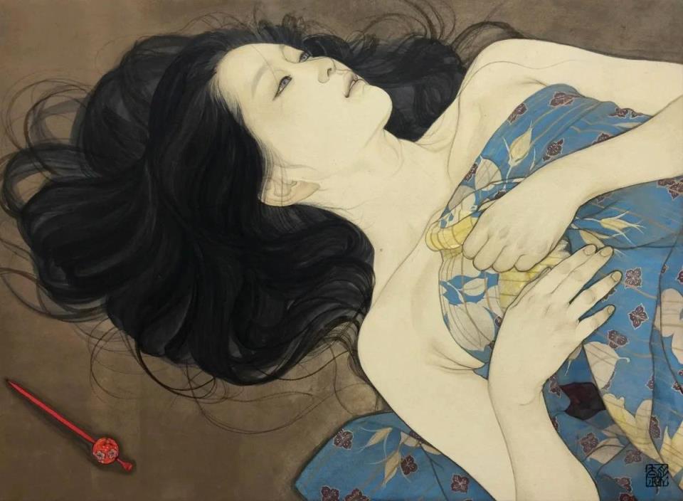 日本画家大竹彩奈：极富美感的女性人物画