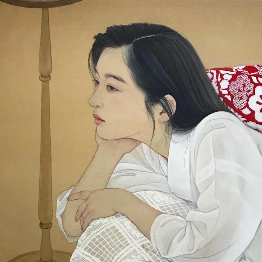日本画家大竹彩奈：极富美感的女性人物画
