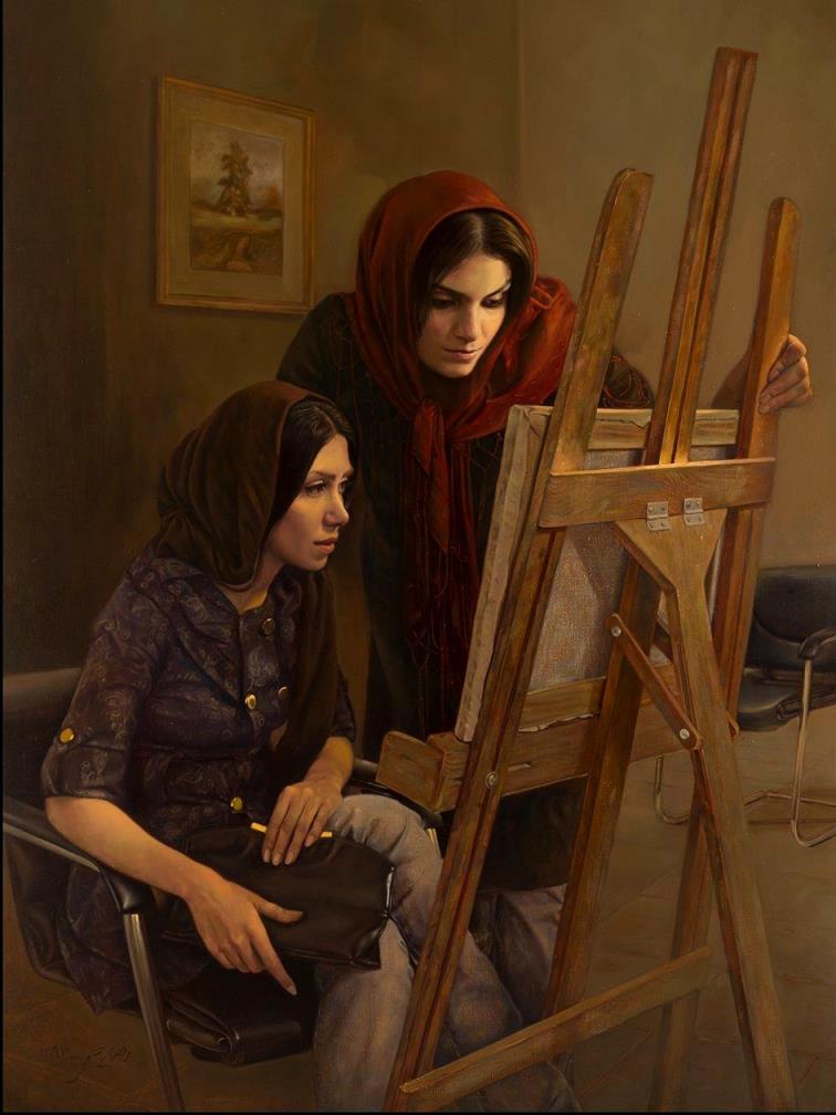 伊朗当代画家Reza Rahimi Lasko人物绘画作品
