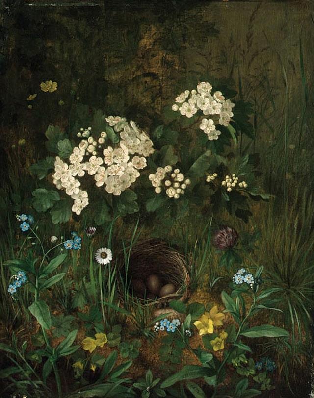 丹麦画家Otto Didrik Ottesen(1816-1892)静物画作品