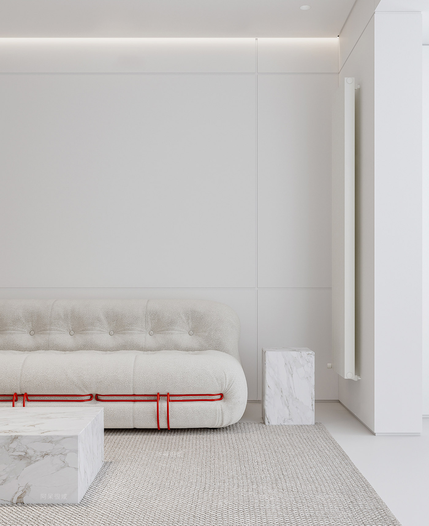 独特的家具设计! 极简主义的纯白家居装修