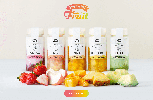 the label fruit饮料网站设计
