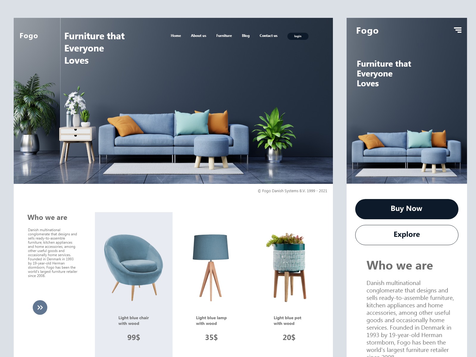 30个家具WEB落地页设计灵感