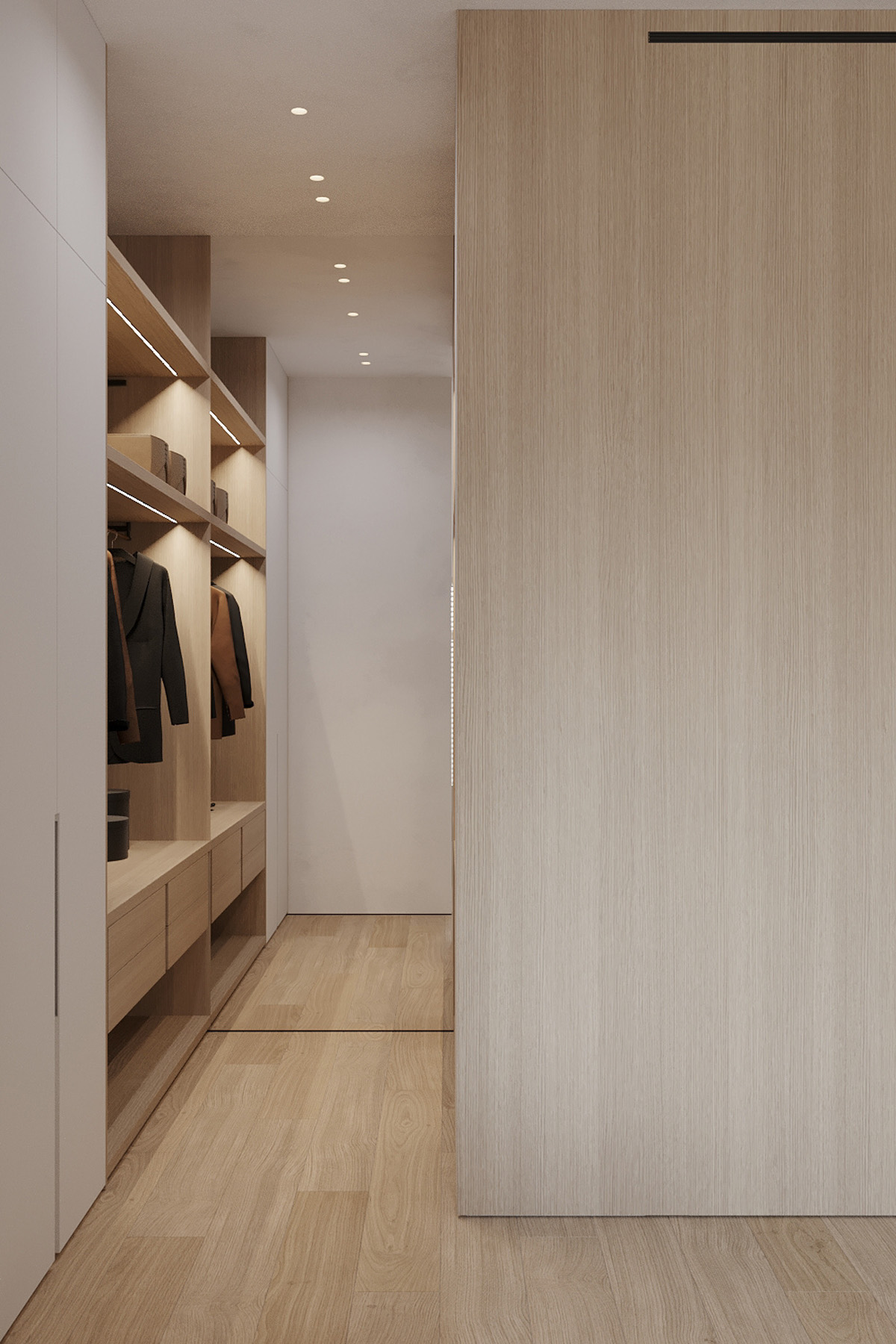暖米色色调+清新的白色元素，打造柔和的室内设计