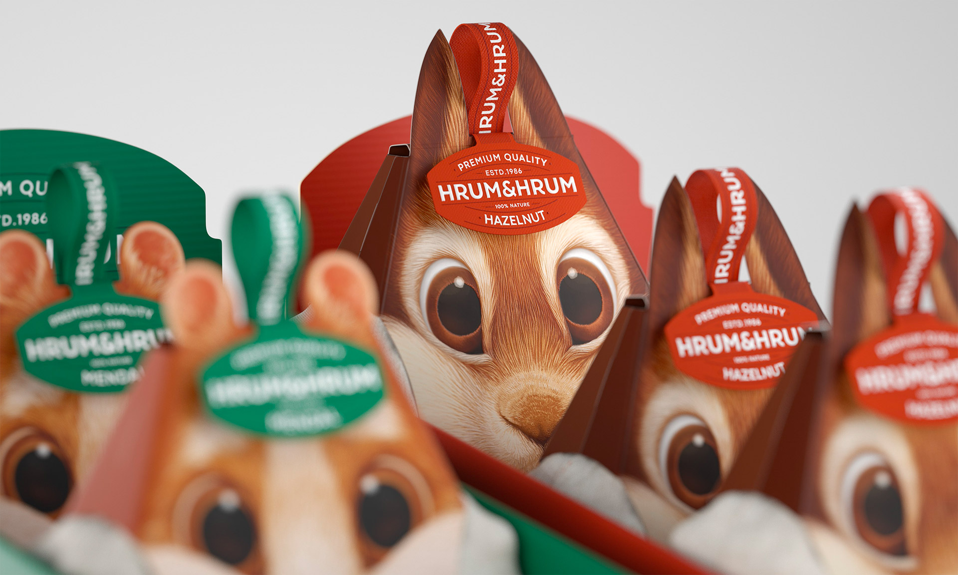 可爱的Hrum-Hrum坚果包装设计