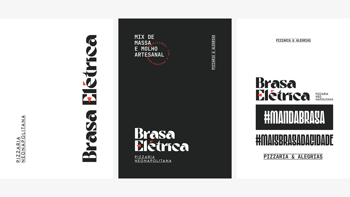 Brasa Elétrica比萨店品牌视觉设计