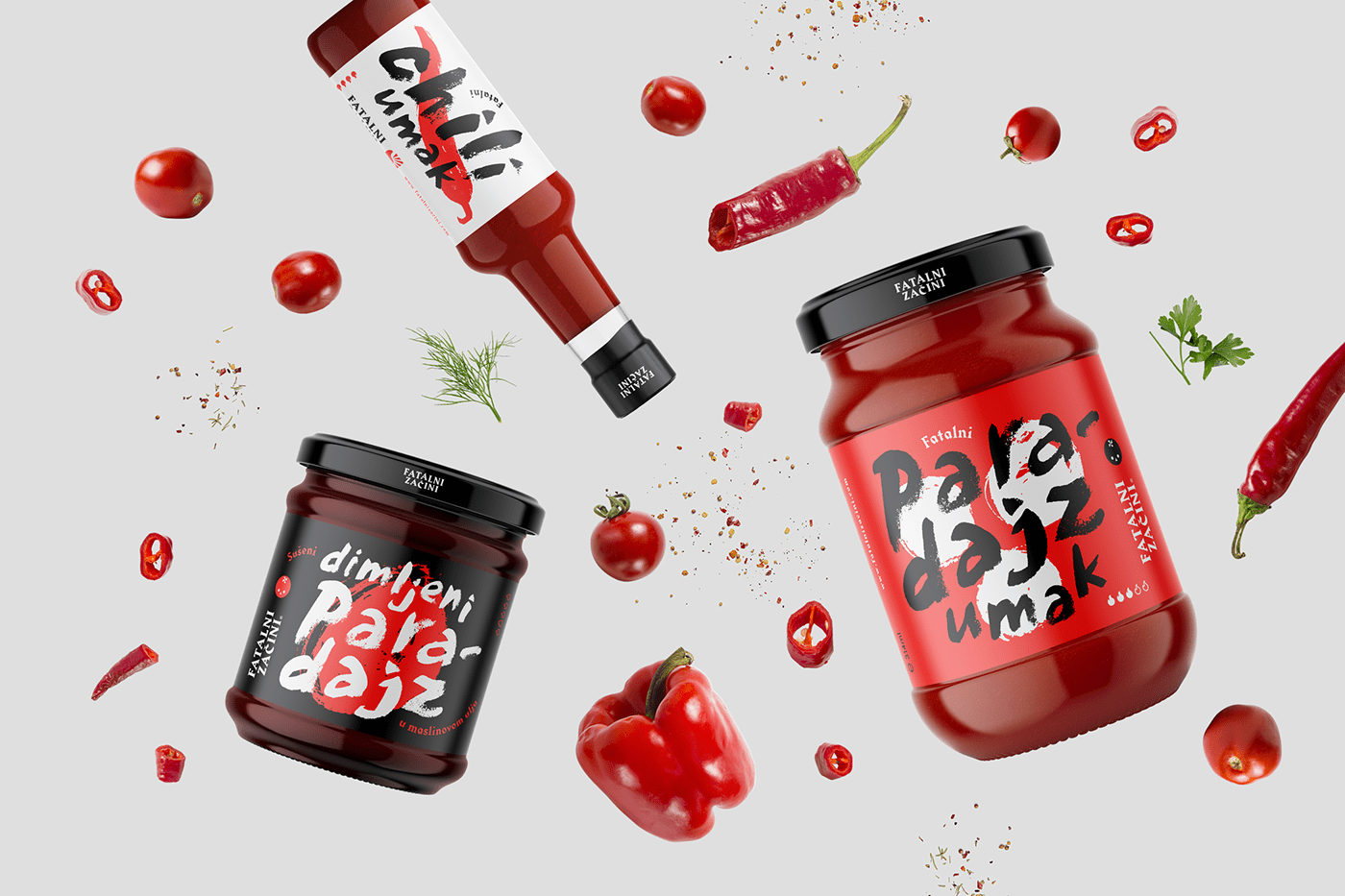 Fatal Spices辣椒酱品牌和包装设计