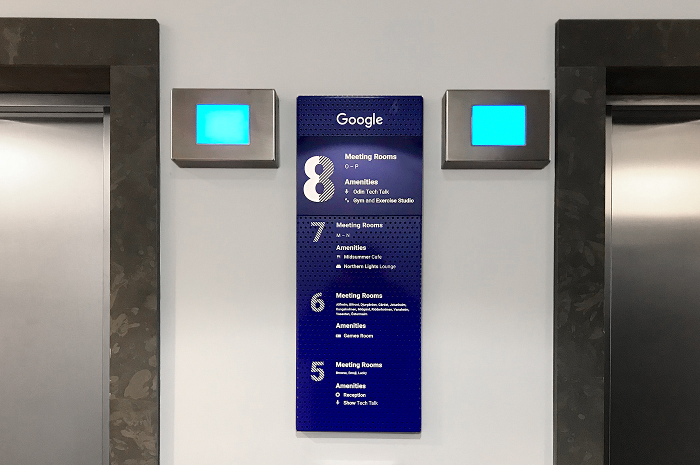 Google斯德哥尔摩总部导视系统设计