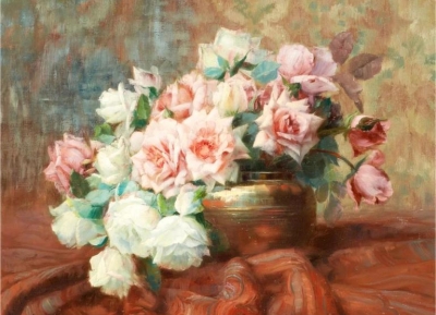 比利時畫家Julien Stappers（1875-1960）花卉靜物畫