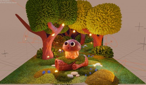 3D 插画师 Juliestrator 在本周“NVIDIA Studio 创意加速”中展示如何创作神奇的蘑菇精灵