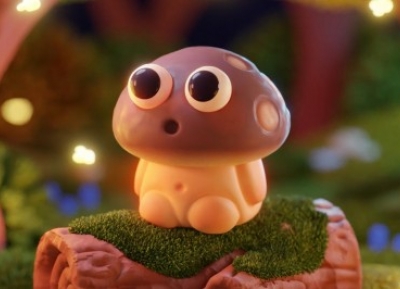 3D 插画师 Juliestrator 在本周“NVIDIA Studio 创意加速”中展示如何创作神奇的蘑菇