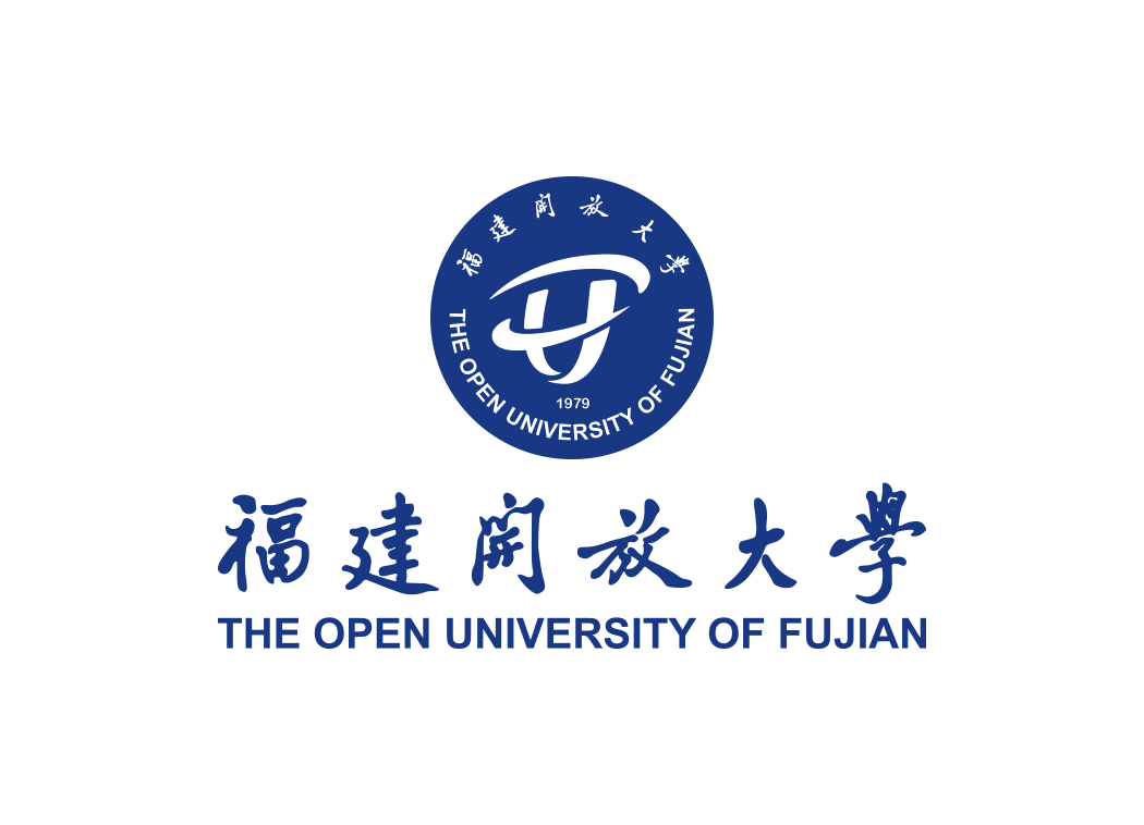 福建开放大学logo标志矢量图