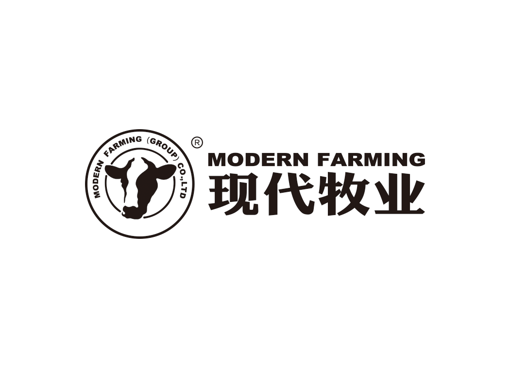現代牧業logo標誌矢量圖