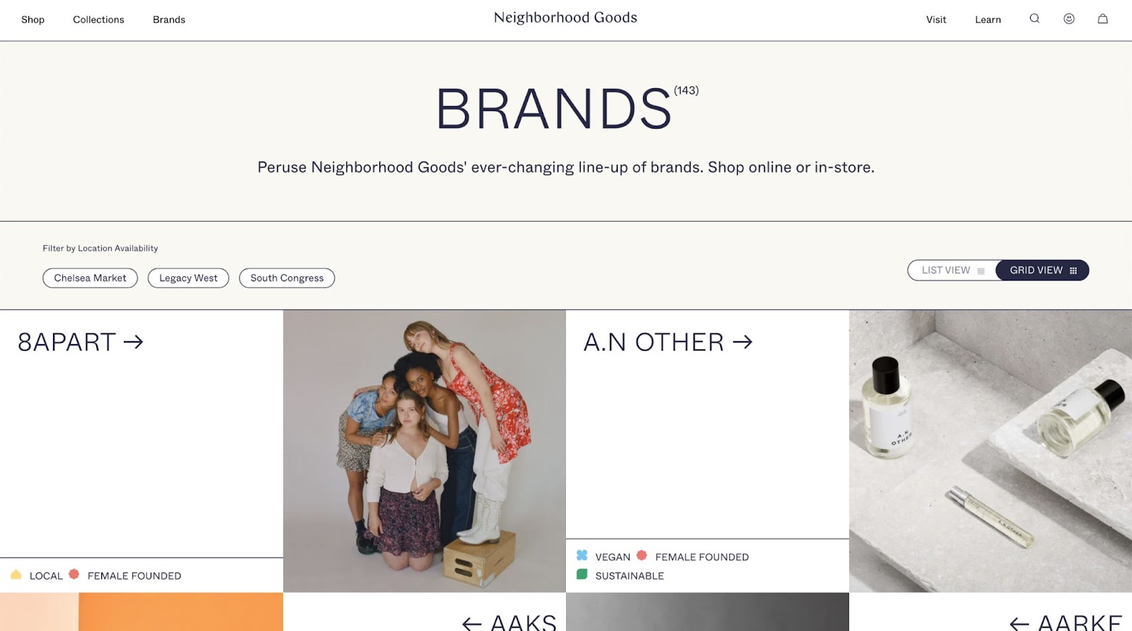 Neighborhood Goods新零售品牌网站设计