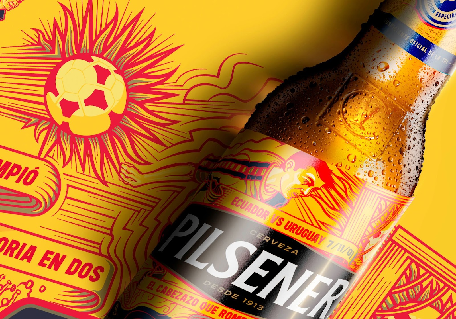 厄瓜多尔Pilsener啤酒品牌：世界杯纪念版包装设计