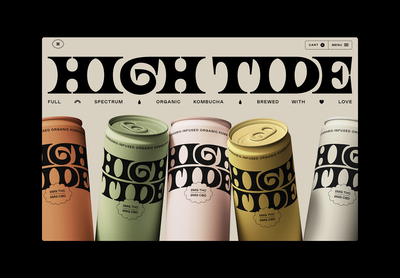 60年代复古感！High Tide饮料品牌设计