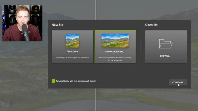 本周“NVIDIA Studio 创意加速”栏目推出NVIDIA Canvas 1.4 全景模式测试版