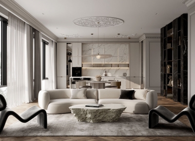 開放式生活空間！新古典主義風格豪華公寓設計