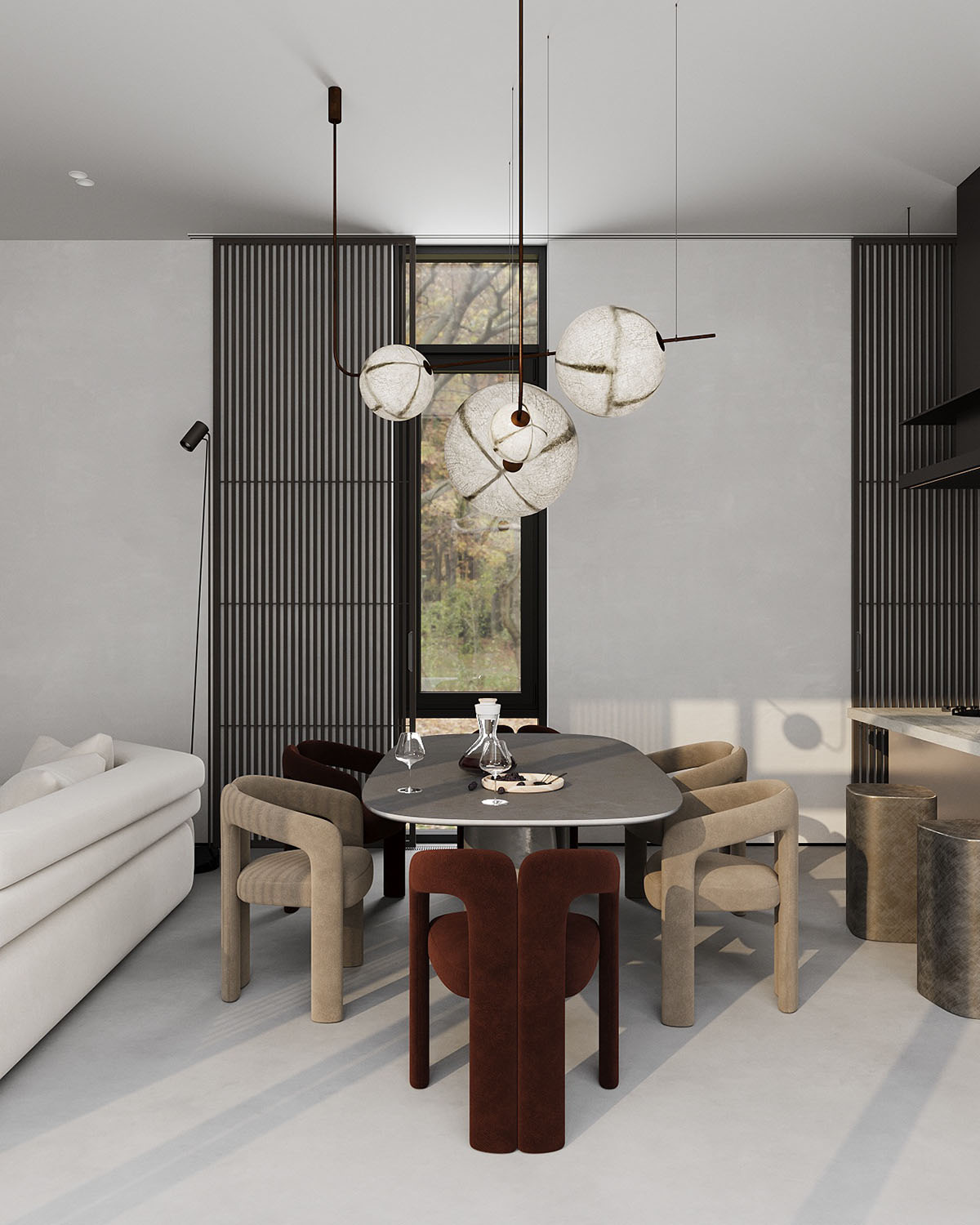 优质的家具和墙面处理，5个现代住宅设计