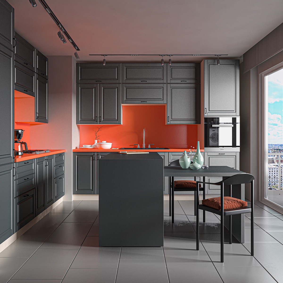 40个橙色厨房设计案例(2) - 设计之家